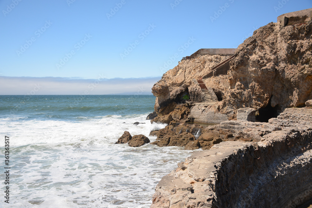 San Francisco California USA - August 17, 2019: Ocean view from Lands end Lookout