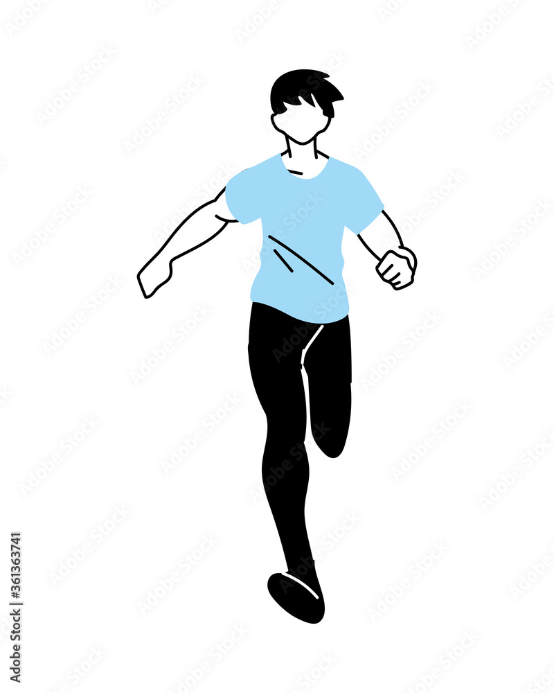 Man avatar running vector design Man avatar running vector design