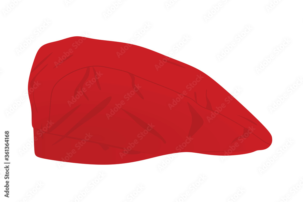 Red cook hat. vector illustration Red cook hat. vector illustration
