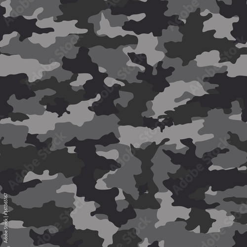  Gray camouflage pattern seamless vector background for printing