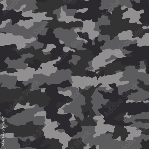 
Gray camouflage pattern seamless vector background for printing