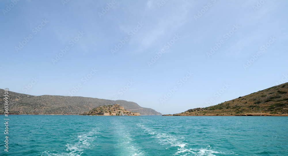 Île et presqu'île de Spinalonga à Élounda près d'Agios Nikolaos en Crète