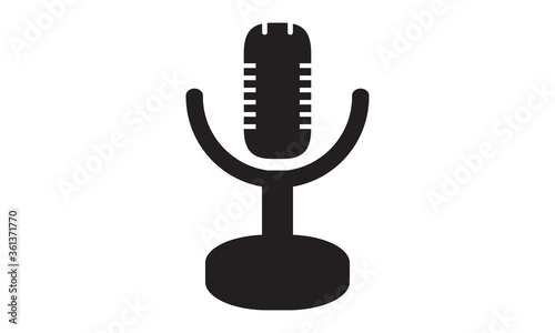 Microphone, mic icon. vector graphics