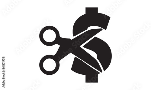 Reduce Cost Icon vector graphics design 