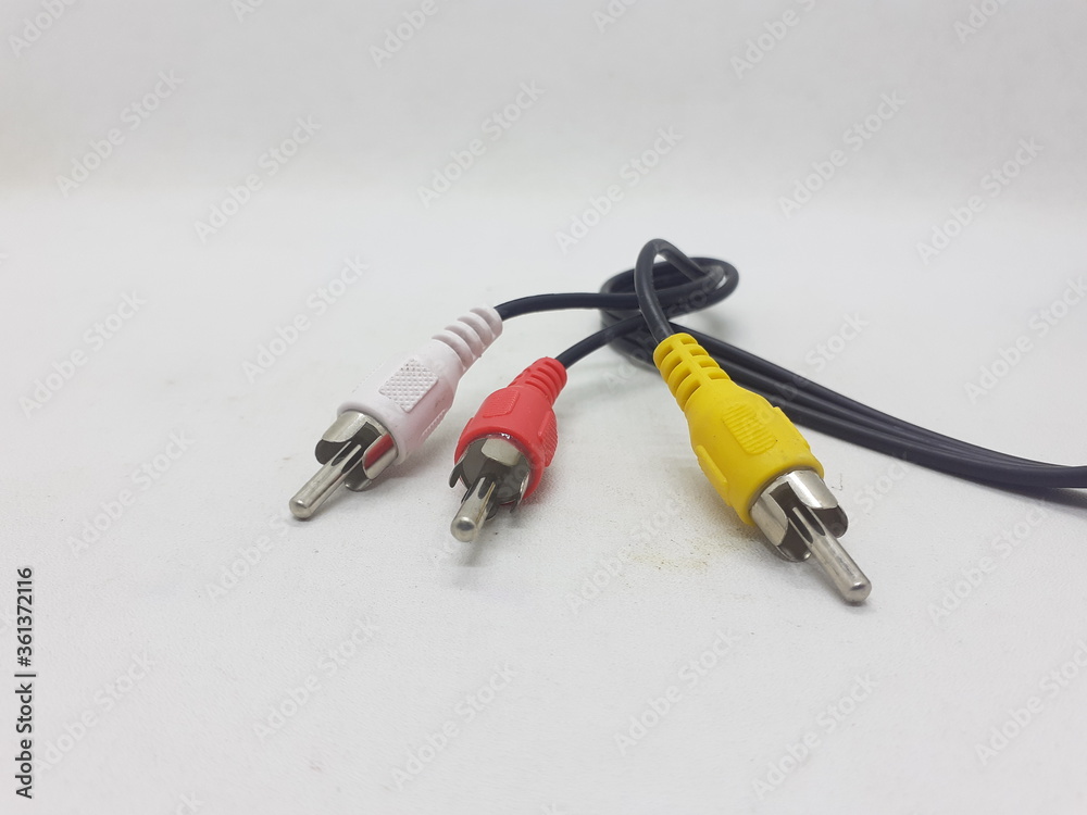 Electronic Connector Cable in White Isolated Background Electronic Connector Cable in White Isolated Background