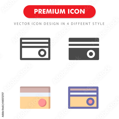 credit card icon pack isolated on white background. for your web site design, logo, app, UI. Vector graphics illustration and editable stroke. EPS 10.