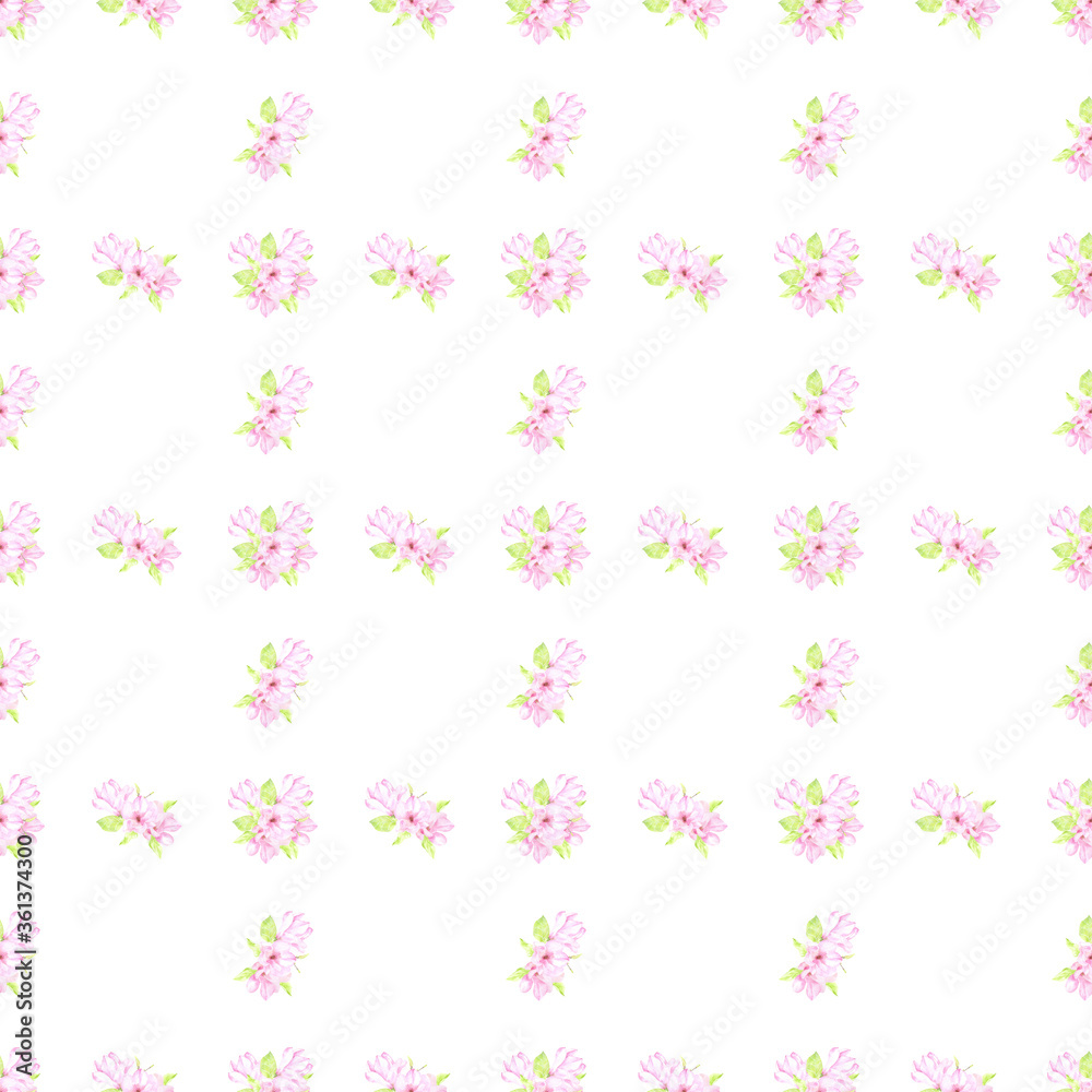 Watercolor seamless pattern of cute tender magnolia flowers. It is perfect in printing, textile, web design, souvenir products, scrapbooking and many other creative projects. Watercolor seamless pattern of cute tender magnolia flowers. It is perfect in printing, textile, web design, souvenir products, scrapbooking and many other creative projects.