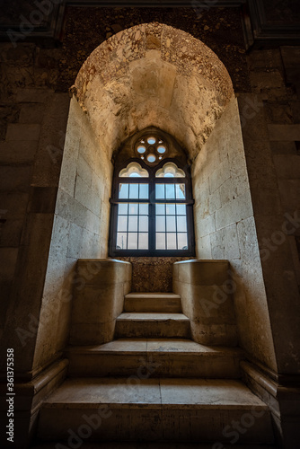 Castel del Monte is a 13th-century citadel and castle situated on a hill in Andria in the Apulia region of southeast Italy.  The site is protected as a World Heritage Site by Unesco.