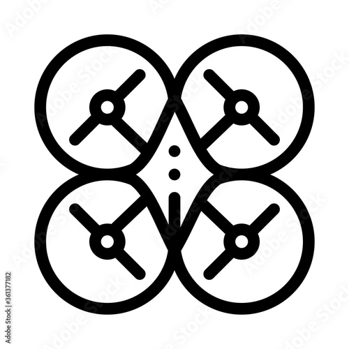 drone toy icon vector. drone toy sign. isolated contour symbol illustration