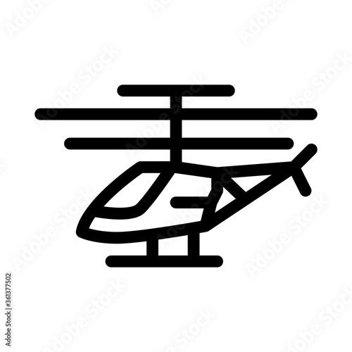 drone helicopter icon vector. drone helicopter sign. isolated contour symbol illustration