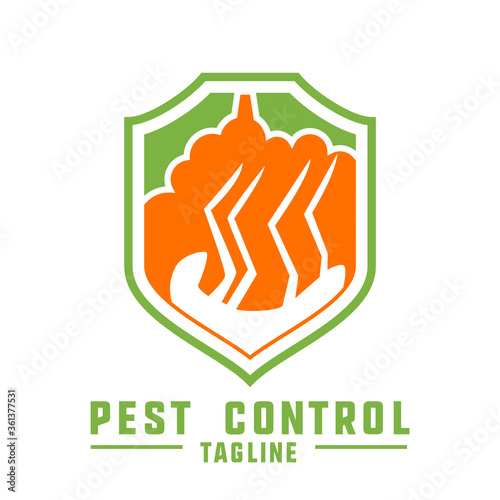 pest control logo for fumigation business. vector illustration 