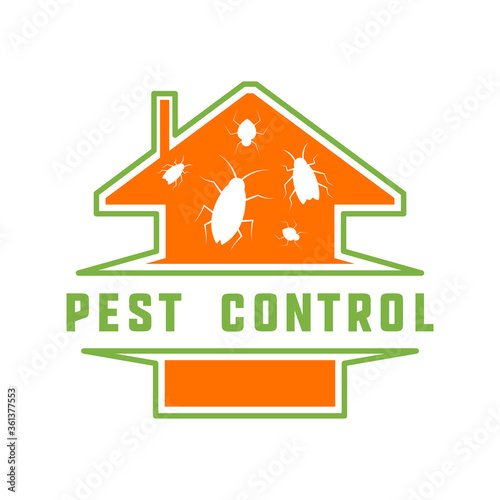 pest control logo for fumigation business. vector illustration 