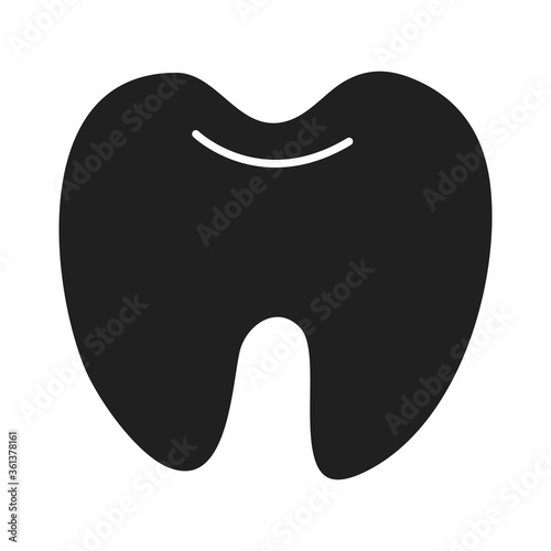 odontology tooth healthcare medical and hospital pictogram silhouette style icon