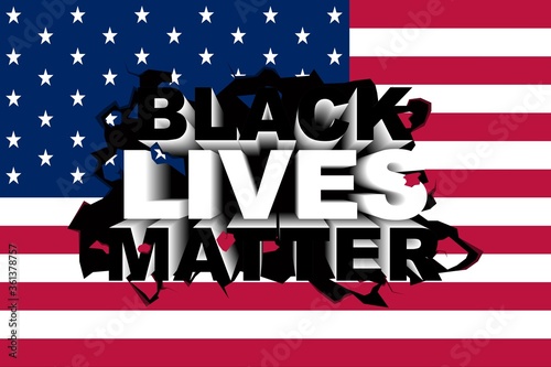 Conceptual vector illustration about the Black Lives Matter movement.