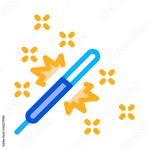 firework sparkler icon vector. firework sparkler sign. color symbol illustration