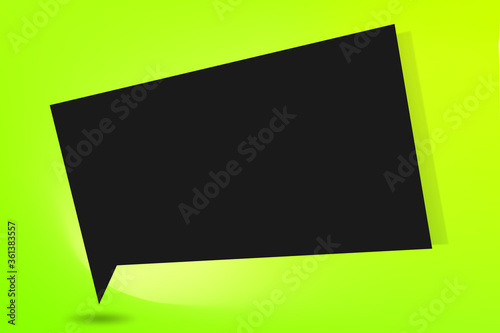black and green speech bubble background 3d