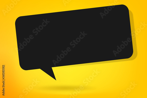 black and yellow speech bubble background