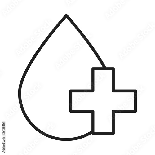 blood donation charity healthcare medical and hospital pictogram line style icon photo