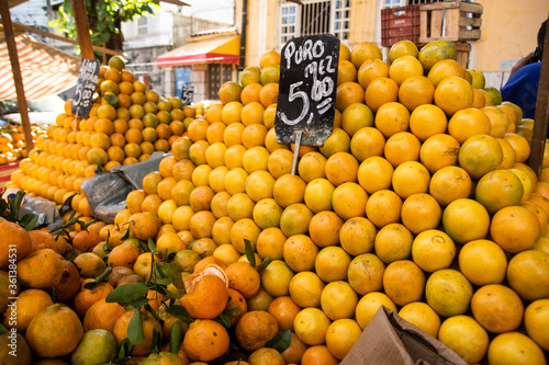 Fresh fruits at street market in Rio de Janeiro