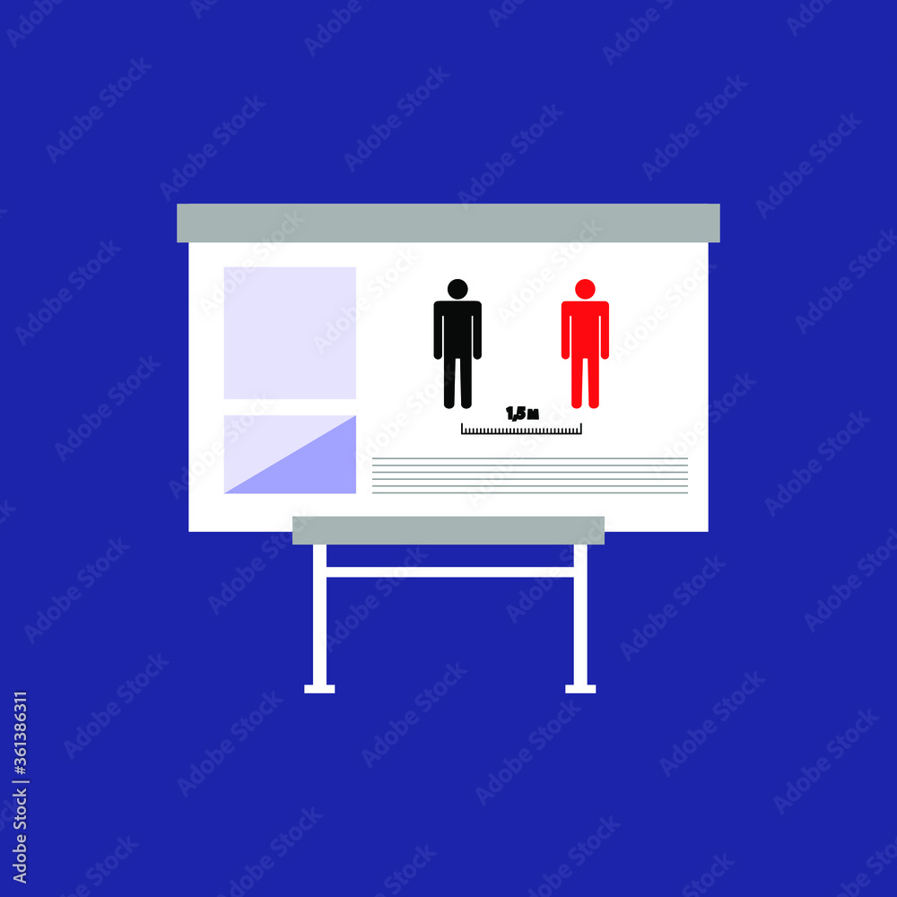 image of social distance on flip board, vector illustration
image of social distance on flip board, vector illustration