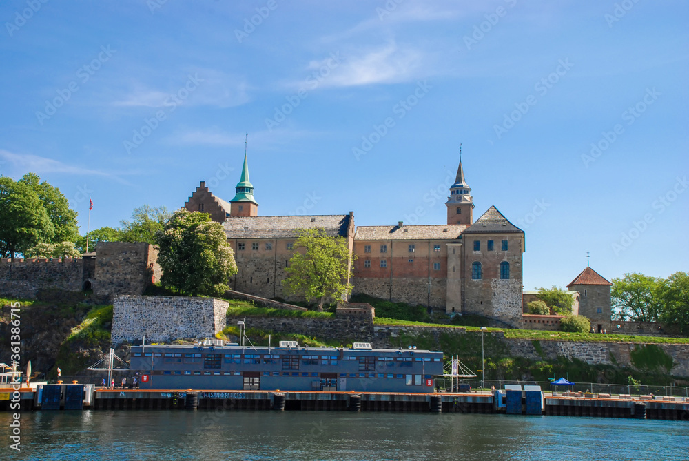 The medieval Akershus Fortress in Oslo, Norway