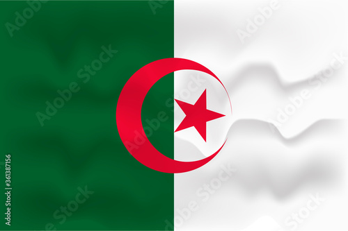 The picture shows the flag of Algeria, national symbols, patriotism, independence. Right for an institution, a state body.