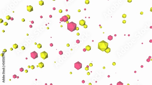  Abstract background, with geometric elements. 3D rendering