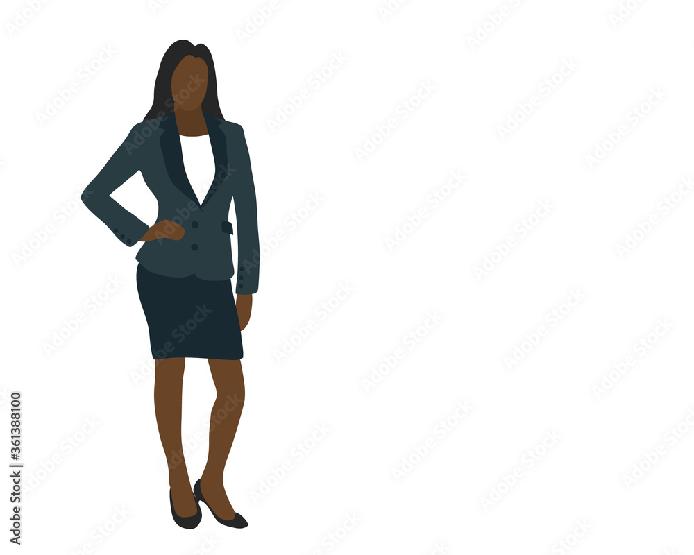 Businesswoman. young black women dressed in elegant office clothes. Economy, finance, stylist, office worker. Businesswoman. young black women dressed in elegant office clothes. Economy, finance, stylist, office worker.