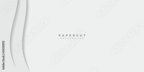 aper cut illustration for advertising, travel, tourism, cruises, travel agency Vector illustration. White paper cut background