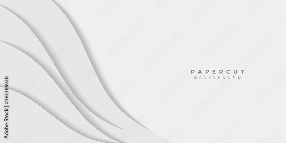 Vector minimalistic background design in papercut style. White presentation background Vector minimalistic background design in papercut style. White presentation background