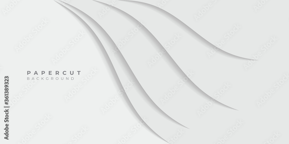 Vector minimalistic background design in papercut style. White presentation background Vector minimalistic background design in papercut style. White presentation background