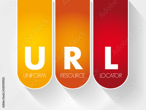 URL - Uniform Resource Locator acronym, technology concept background