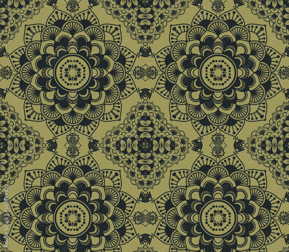 Motif vector pattern Design graphic art for textile or tile designing.