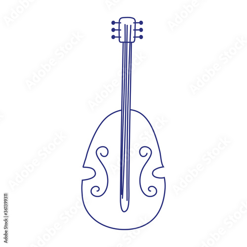 violin musical instrument string isolated icon white background