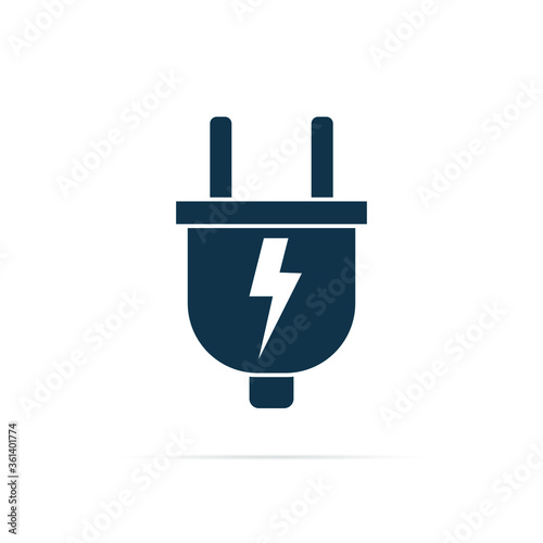 Electric plug icon. Vector illustration eps 10