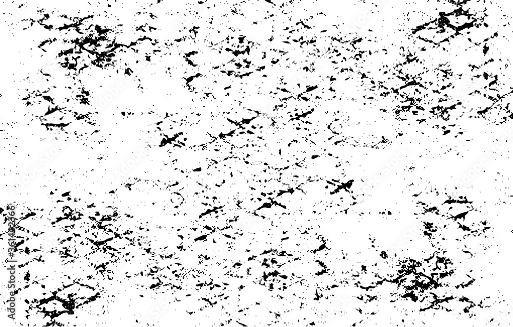 Fototapeta premium Rough texture. Broken plaster wall effect. Grunge worn damask pattern design. Distressed fabric texture. Overlay texture design. Vector illustration. Eps10.
