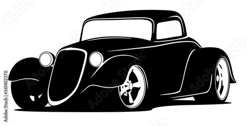 design de silhueta de corrida de carros antigos de hot rod 3793967 Vetor no  Vecteezy