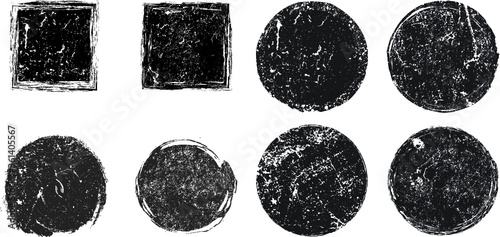 Grunge post Stamps Collection, Circles. Banners, Insignias , Logos, Icons, Labels and Badges Set . vector distress textures.blank shapes.