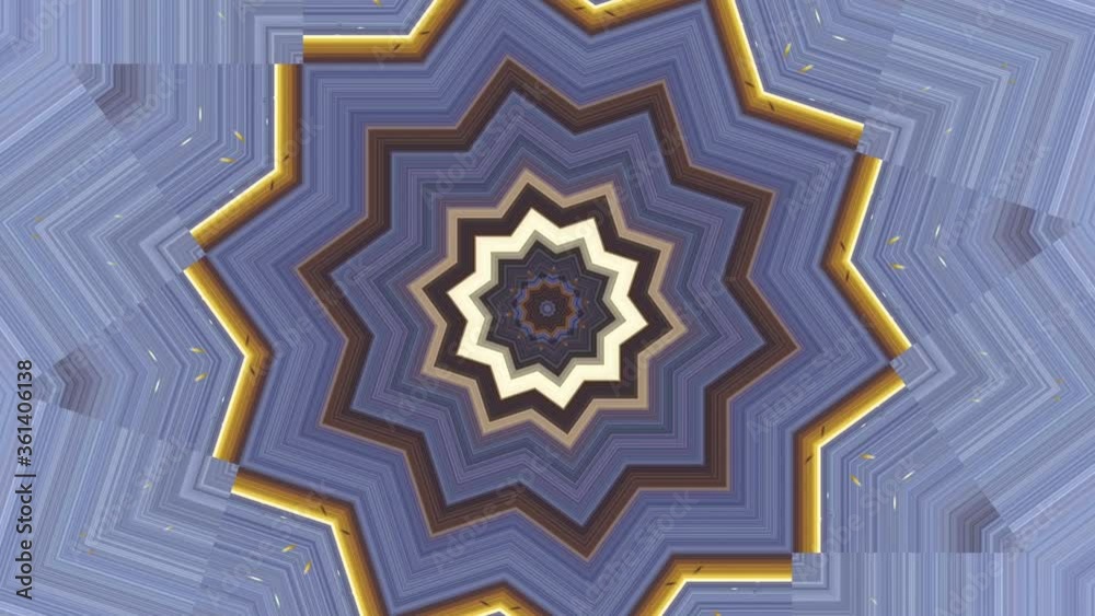 Vibrating mosaic or mandala with mirror-changing rays Vibrating mosaic or mandala with mirror-changing rays