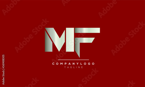 Alphabet letters Initials Monogram logo MF,FM M and F