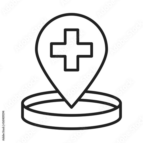 petri dish blood healthcare medical and hospital pictogram line style icon