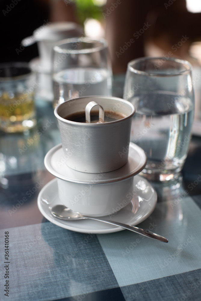 make fresh coffee on a terrace make fresh coffee on a terrace
