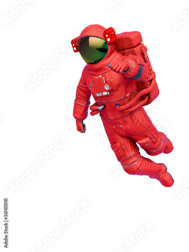 astronaut is floating