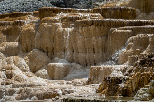 Close Up of Mammoth Hot Spring at Yellowstone National Park