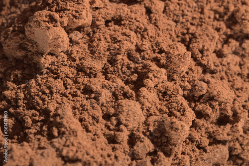 ground cocoa powder for background