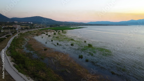 Shore view of Lake Beysehir from a drone  © Mert G.