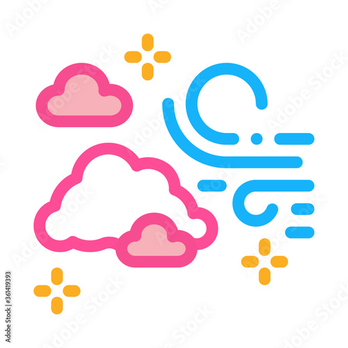 odor fresh air icon vector. odor fresh air sign. color symbol illustration