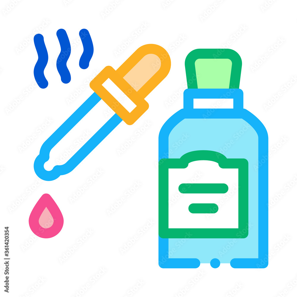 aromatic oil pipette icon vector. aromatic oil pipette sign. color symbol illustration aromatic oil pipette icon vector. aromatic oil pipette sign. color symbol illustration