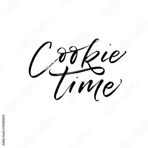 Cookie time card. Hand drawn brush style modern calligraphy. Vector illustration of handwritten lettering. 