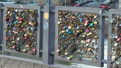 Wallpaper Mural The padlocks hanging on the bridge in Helsinki Finland Torontodigital.ca